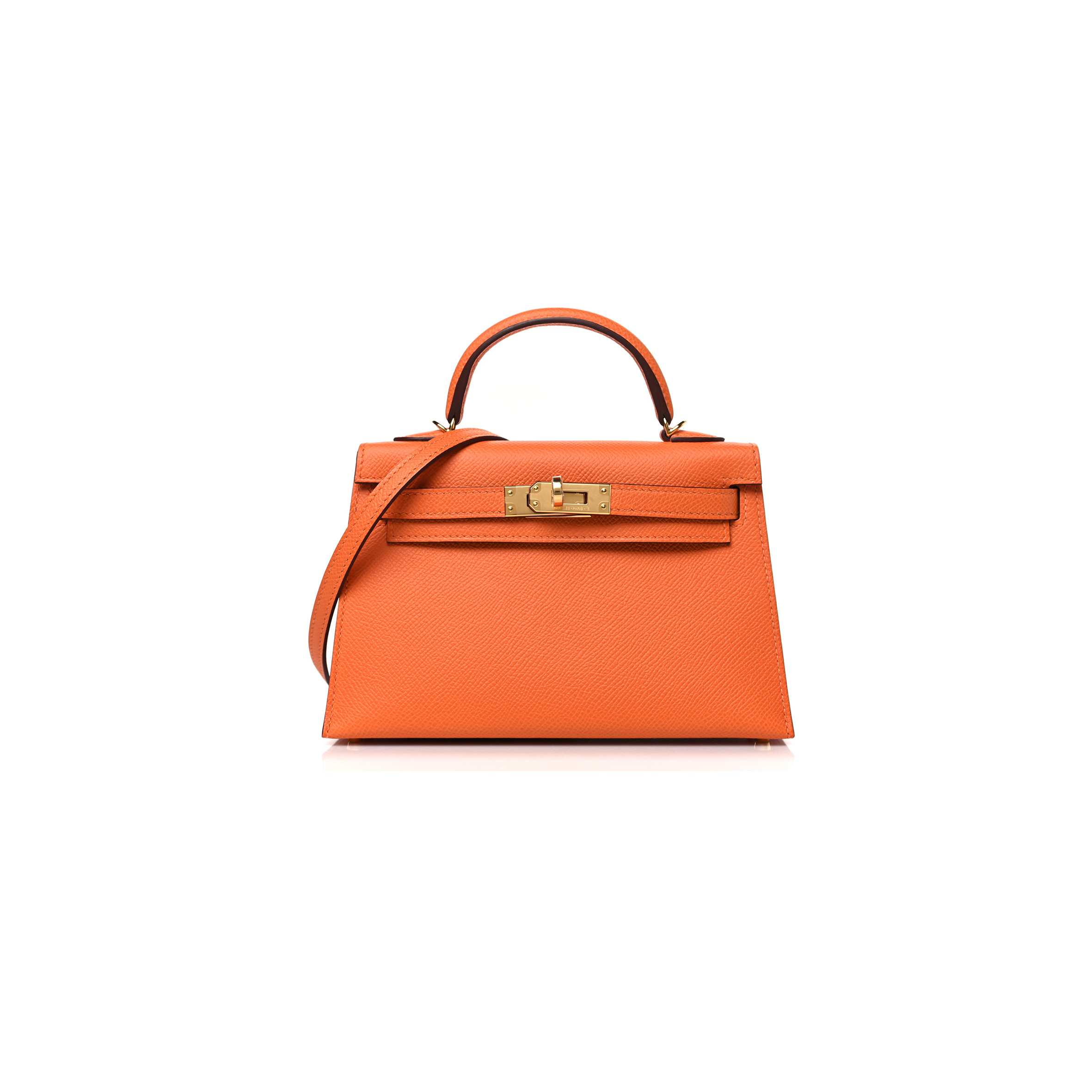 H**mes mini kelly sellier orange (22*14*7cm)